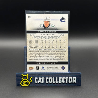 2021-22 UD Artifacts BROCK BOESER #144 Silver Spectrum /299