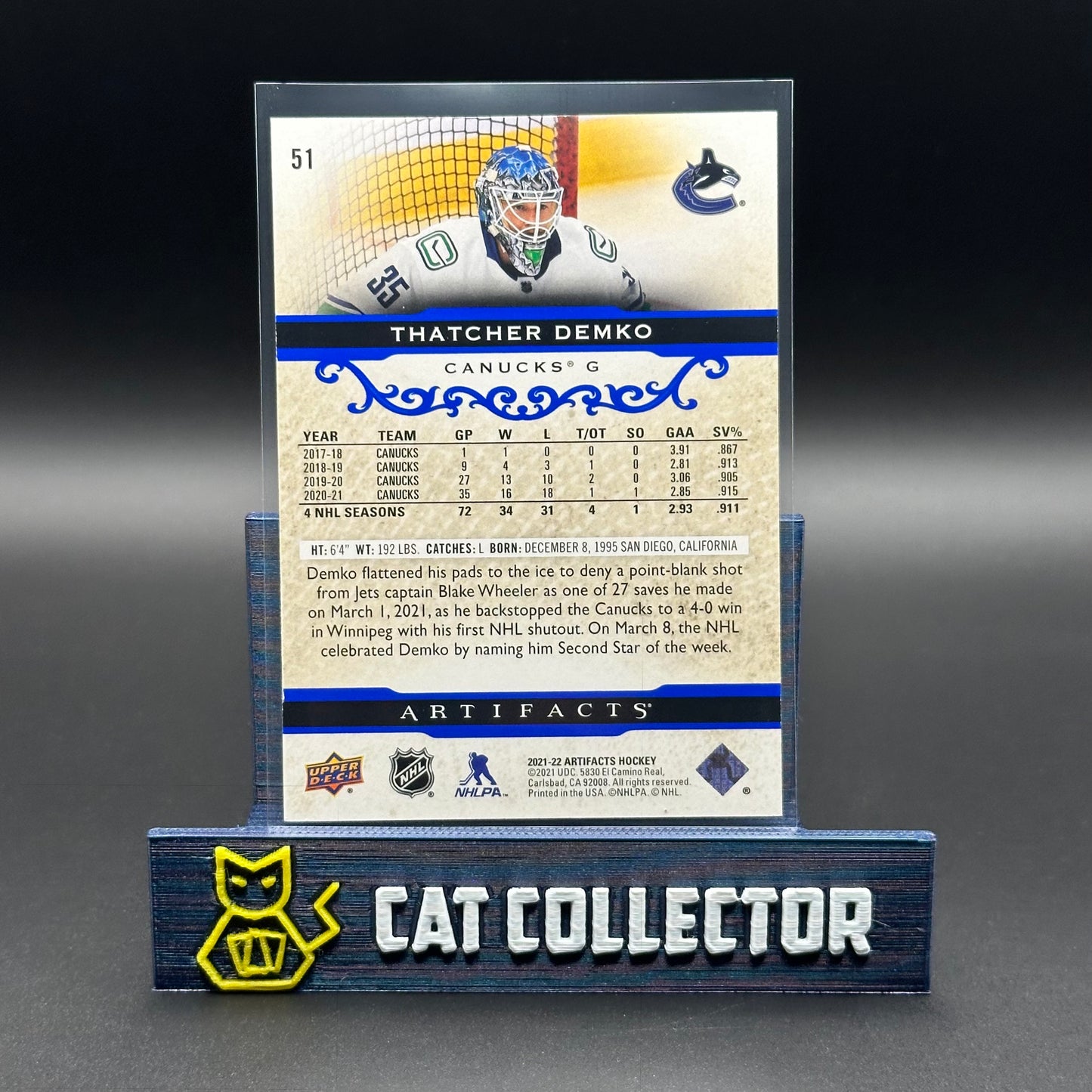 2021-22 UD Artifacts THATCHER DEMKO #51 Royal Blue /199