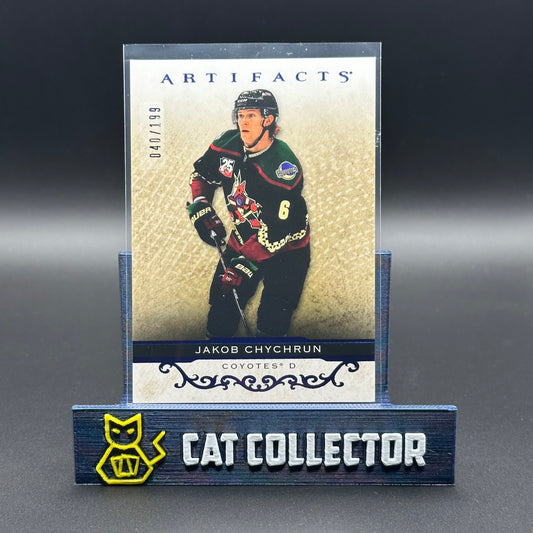 2021-22 UD Artifacts JAKOB CHYCHRUN #6 Royal Blue /199