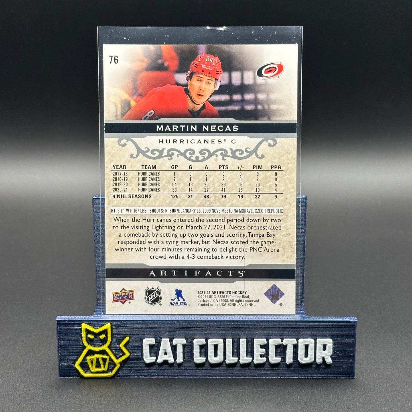 2021-22 UD Artifacts MARTIN NECAS #76 Silver Spectrum /299