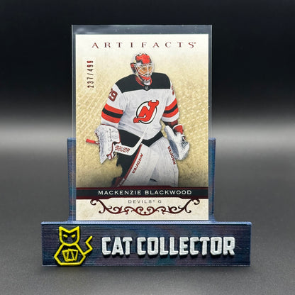 2021-22 UD Artifacts MACKENZIE BLACKWOOD #91 Ruby /499