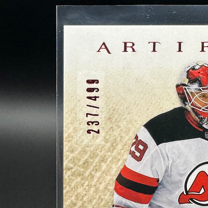 2021-22 UD Artifacts MACKENZIE BLACKWOOD #91 Ruby /499