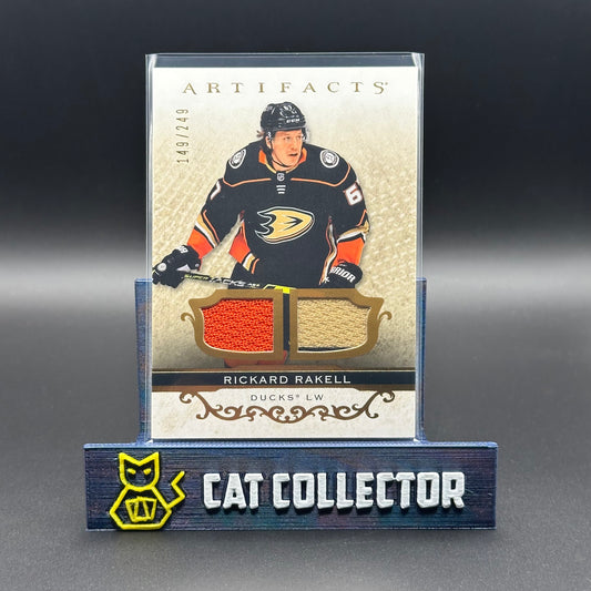 2021-22 UD Artifacts RICKARD RAKELL #95 Material Gold Jersey /249