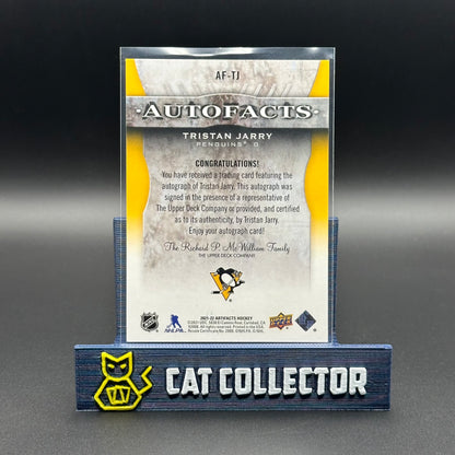 2021-22 UD Artifacts TRISTAN JARRY #AF-TJ Auto Facts (Group G 1:244)