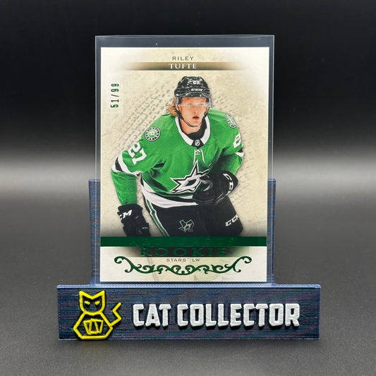 2021-22 UD Artifacts RILEY TUFTE #RED190 Extended Rookie Emerald RC /99