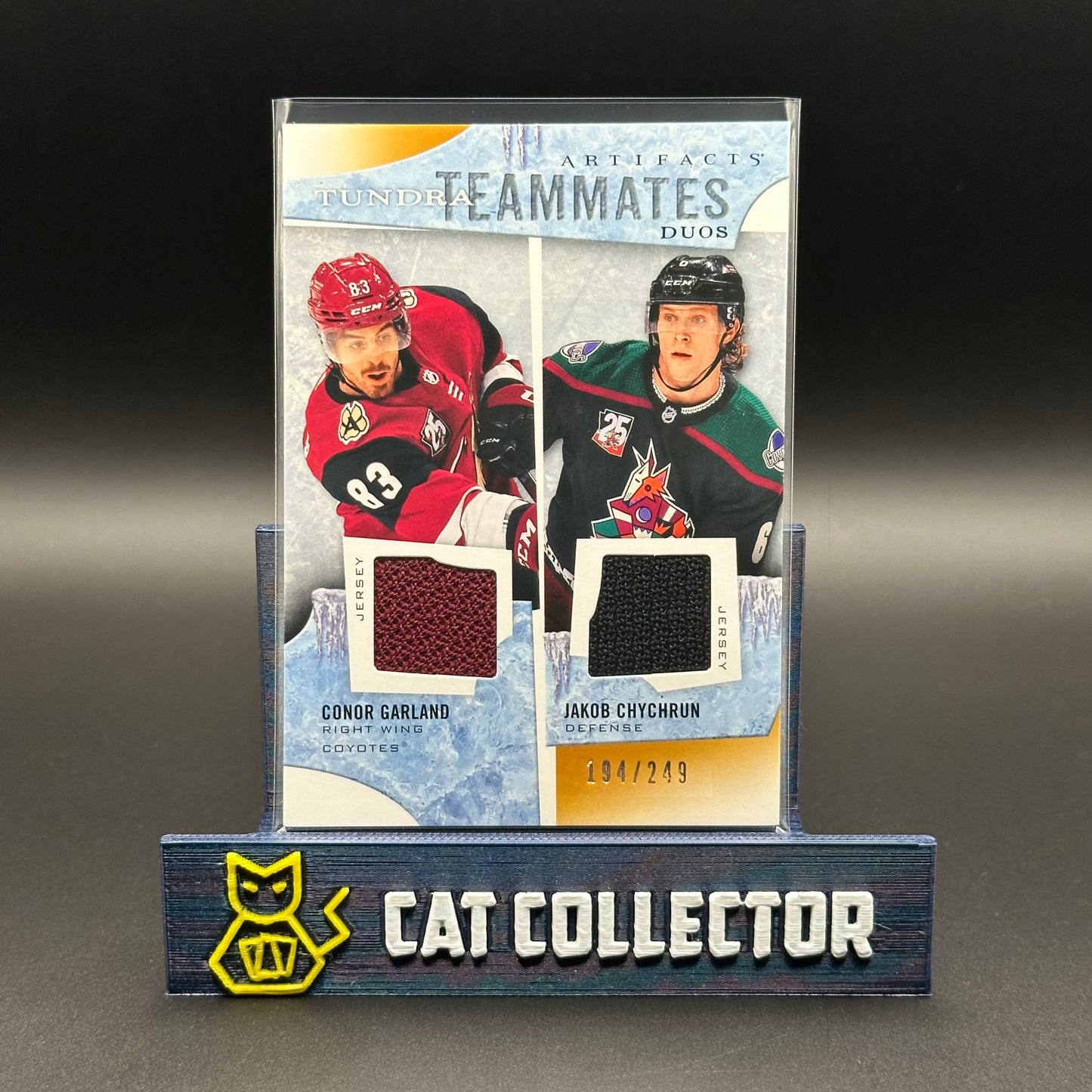2021-22 UD Artifacts CONOR GARLAND / JAKOB CHYCHRUN #T2-ARI Tundra Teammates Duo Jeysey /249