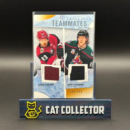 2021-22 UD Artifacts CONOR GARLAND / JAKOB CHYCHRUN #T2-ARI Tundra Teammates Duo Jeysey /249