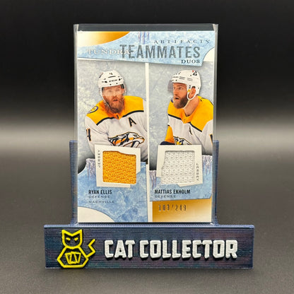 2021-22 UD Artifacts RYAN ELLIS / MATTIAS EKHOLM #T2-NAS Tundra Teammates Duo Jeysey /249