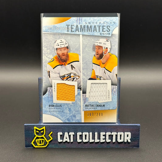 2021-22 UD Artifacts RYAN ELLIS / MATTIAS EKHOLM #T2-NAS Tundra Teammates Duo Jeysey /249