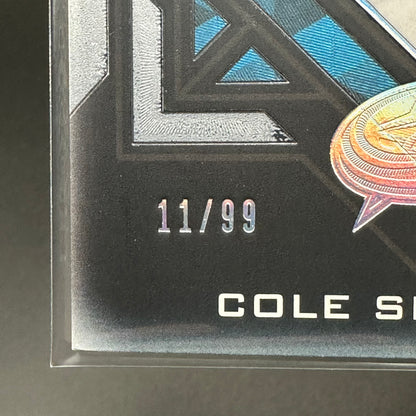 2021-22 UD Black Diamonds COLE SILLINGER #RG-CS Rookie Gems Spectrum /99