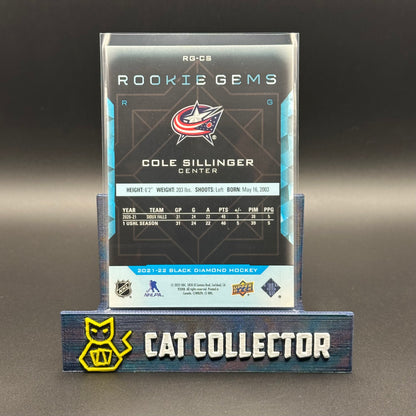 2021-22 UD Black Diamonds COLE SILLINGER #RG-CS Rookie Gems /399