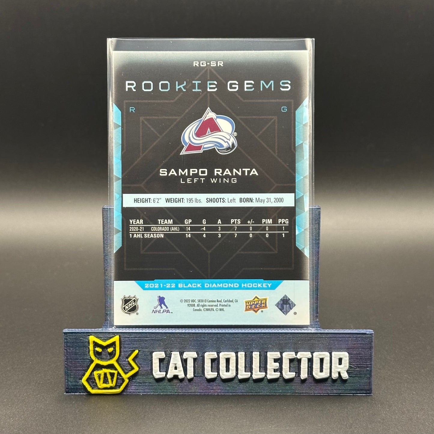 2021-22 UD Black Diamonds SAMPO RANTA #RG-SR Rookie Gems /399