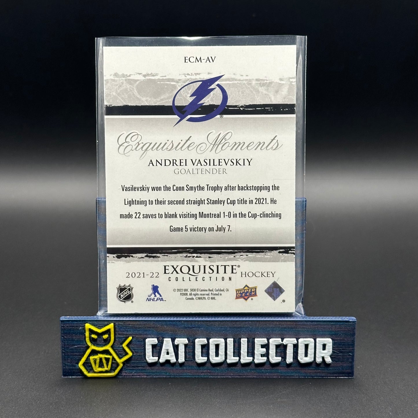 2021-22 UD Exquisite ANDREI VASILEVSKIY #ECM-AV Moments /399