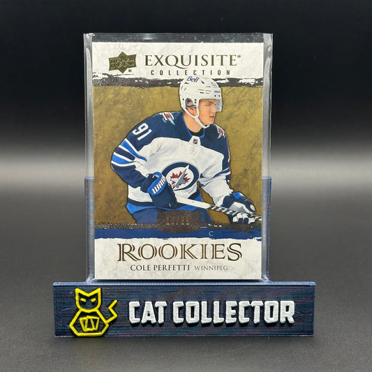 2021-22 UD Exquisite COLE PERFETTI #R-CP Rookie RC Gold 10/99