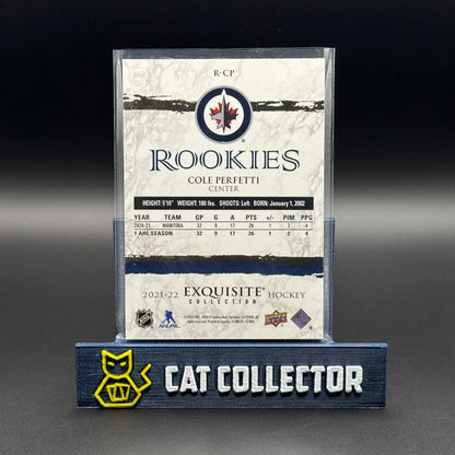 2021-22 UD Exquisite COLE PERFETTI #R-CP Rookie RC Gold 54/99