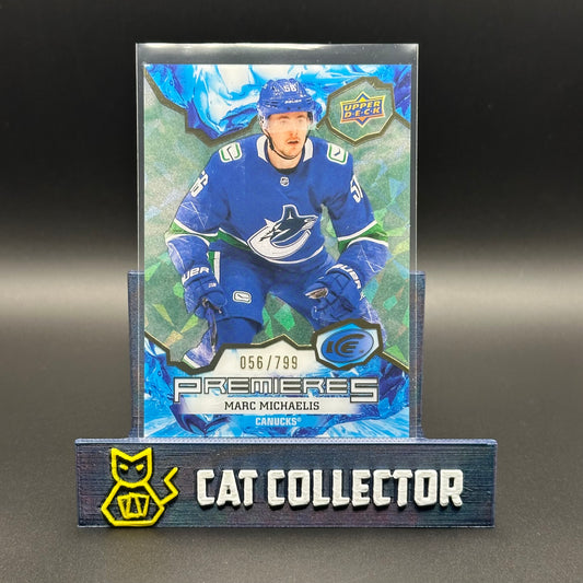 2021-22 UD Ice MARC MICHAELIS #167 Premieres Green /799 Rookie RC