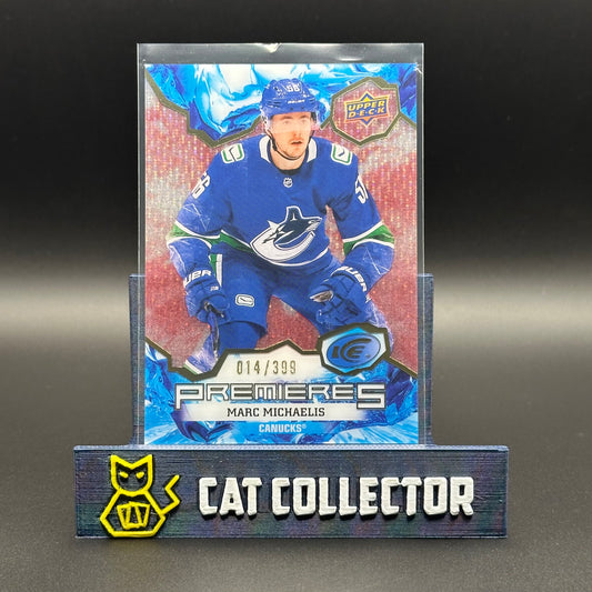 2021-22 UD Ice MARC MICHAELIS #167 Premieres Red /399 Rookie RC