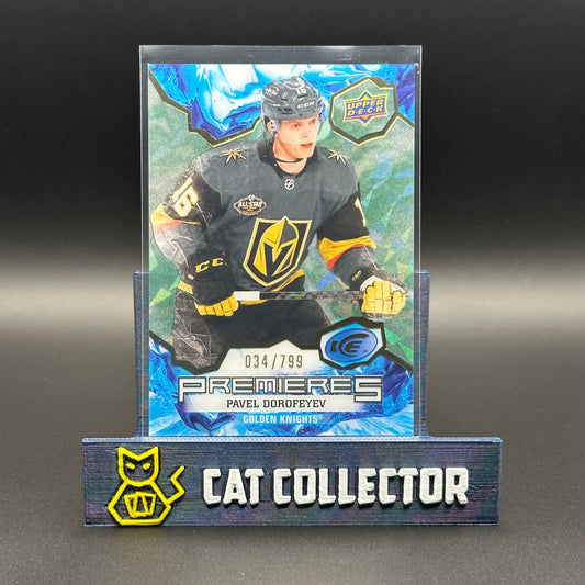 2021-22 UD Ice PAVEL DOROFEYEV #193 Premieres Green /799 Rookie RC