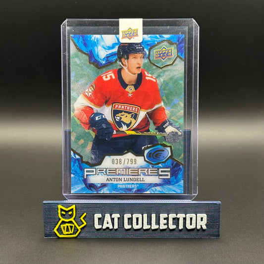 2021-22 UD Ice ANTON LUNDELL #230 Premieres Green /799 Rookie RC