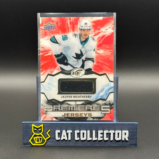 2021-22 UD Ice JASPER WEATHERBY #IPA-JW Premieres Jersey Rookie RC
