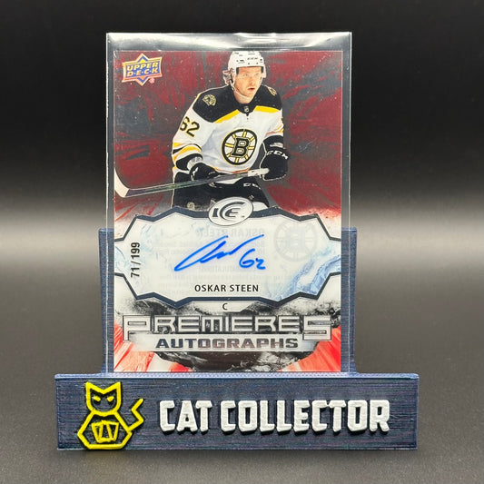 2021-22 UD Ice OSKAR STEEN #IPA-OS Premieres Autograph /199 Rookie RC