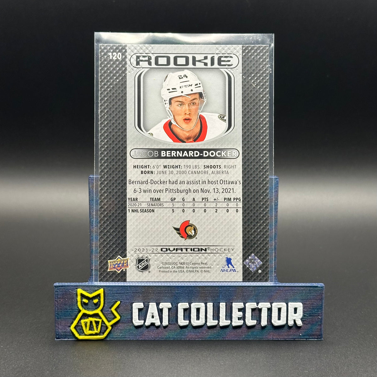 2021-22 UD Ovation JACOB BERNARD-DOCKER #120 Rookie RC