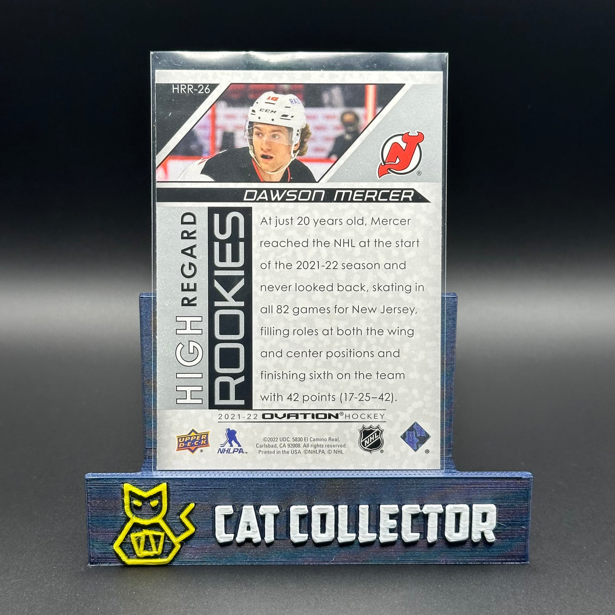 2021-22 UD Ovation DAWSON MERCER #HRR-26 High Regard Rookies RC