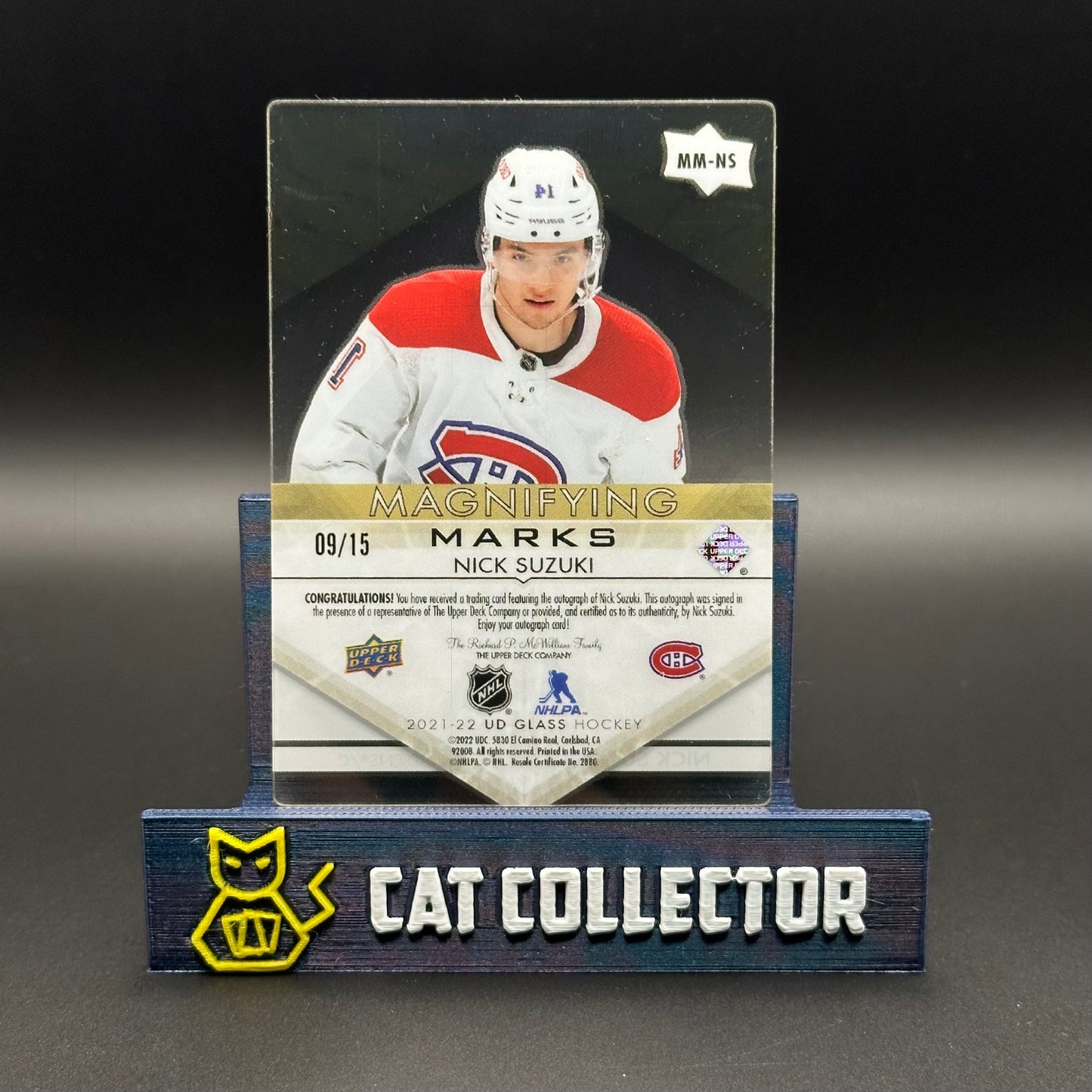 2021-22 UD Ovation NICK SUZUKI #MM-NS UD Glass Magnifying Marks /15 Auto