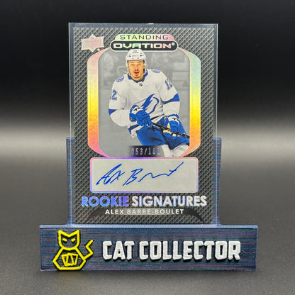 2021-22 UD Ovation ALEX BARRE-BOULET #SORS-AB Standing Rookie Signatures /100 Auto RC