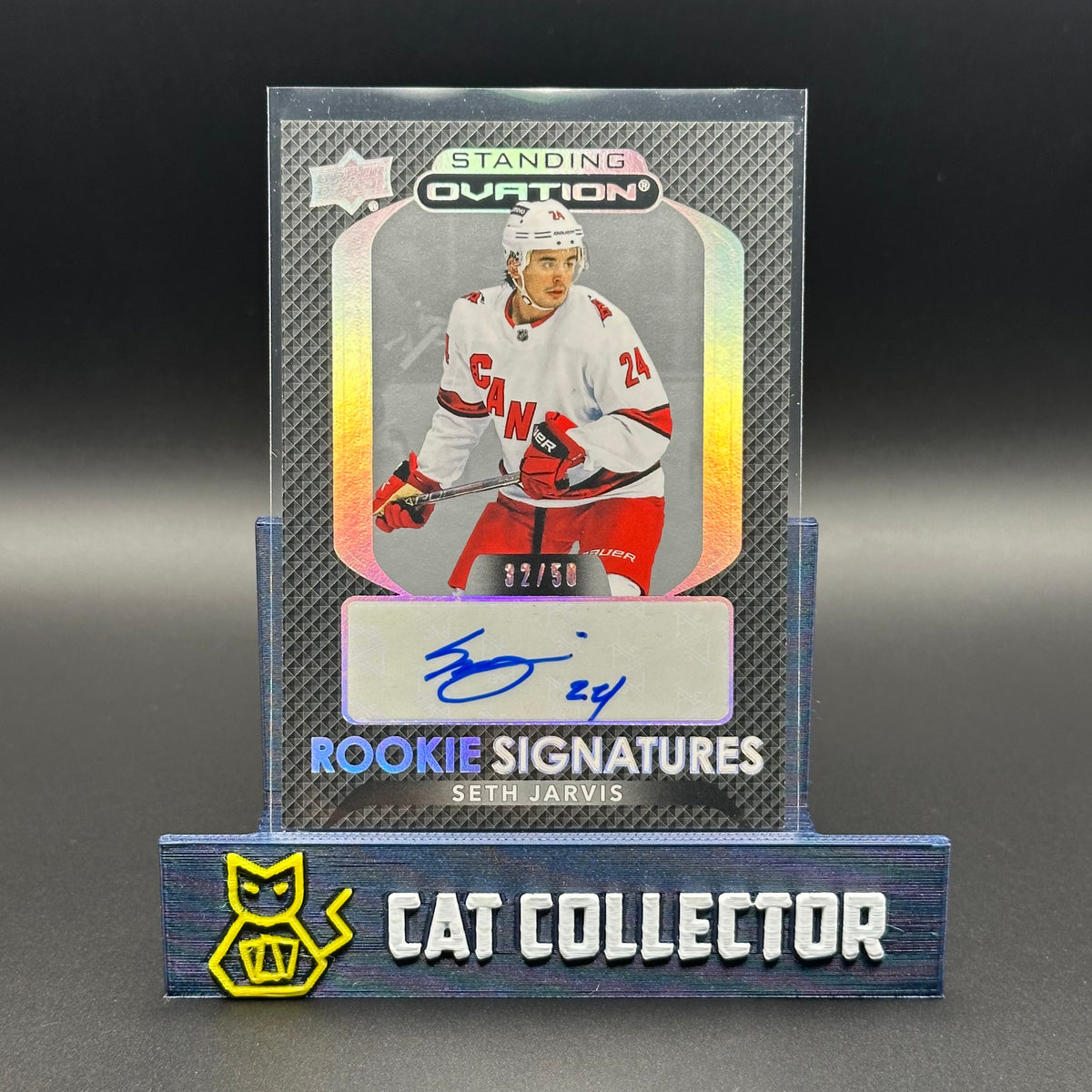 2021-22 UD Ovation SETH JARVIS #SORS-SJ Standing Rookie Signatures /100 Auto RC