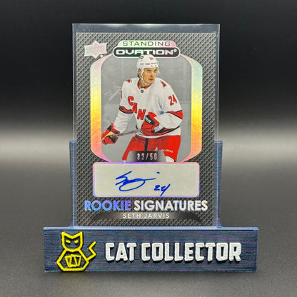 2021-22 UD Ovation SETH JARVIS #SORS-SJ Standing Rookie Signatures /100 Auto RC