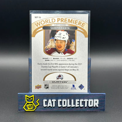 2021-22 UD Ovation SAMPO RANTA #WP-16 World Premiere Gold Rookie RC /299