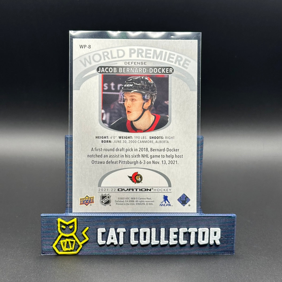 2021-22 UD Ovation JACOB BERNARD-DOCKER #WP-8 World Premiere Rookie RC