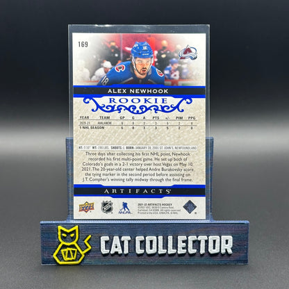 2021-21 Upper Deck Artifacts ALEX NEWHOOK #169 Royal Blue RC /199