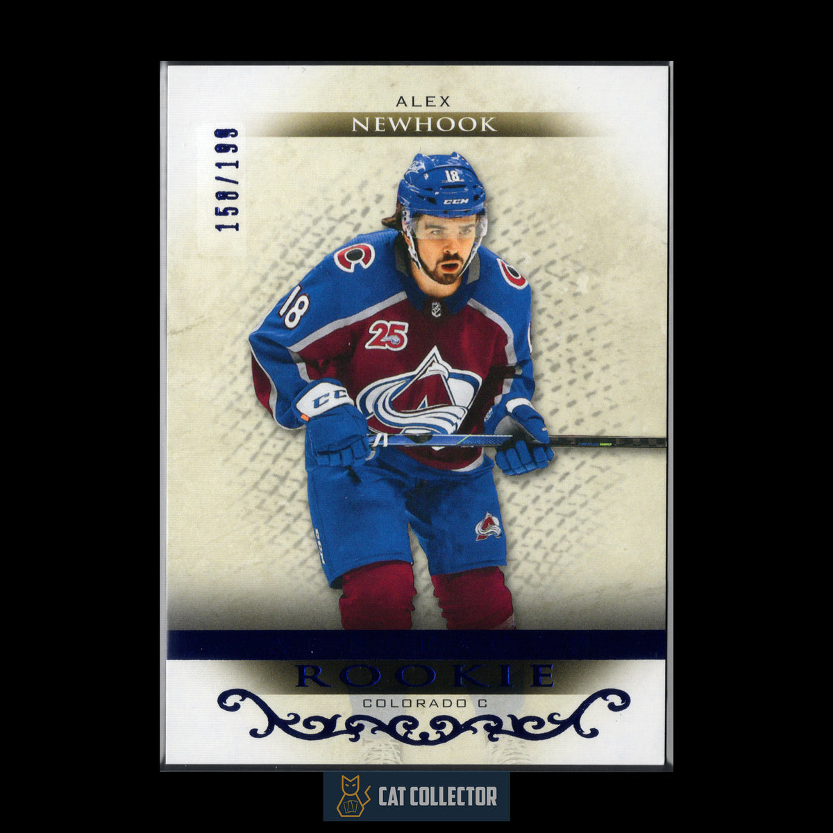 2021-21 Upper Deck Artifacts ALEX NEWHOOK #169 Royal Blue RC /199