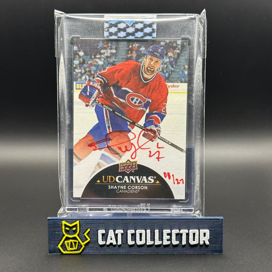 2021-22 UD Clear Cut SHAYNE CORSON #CS-SC Legends /27 Auto