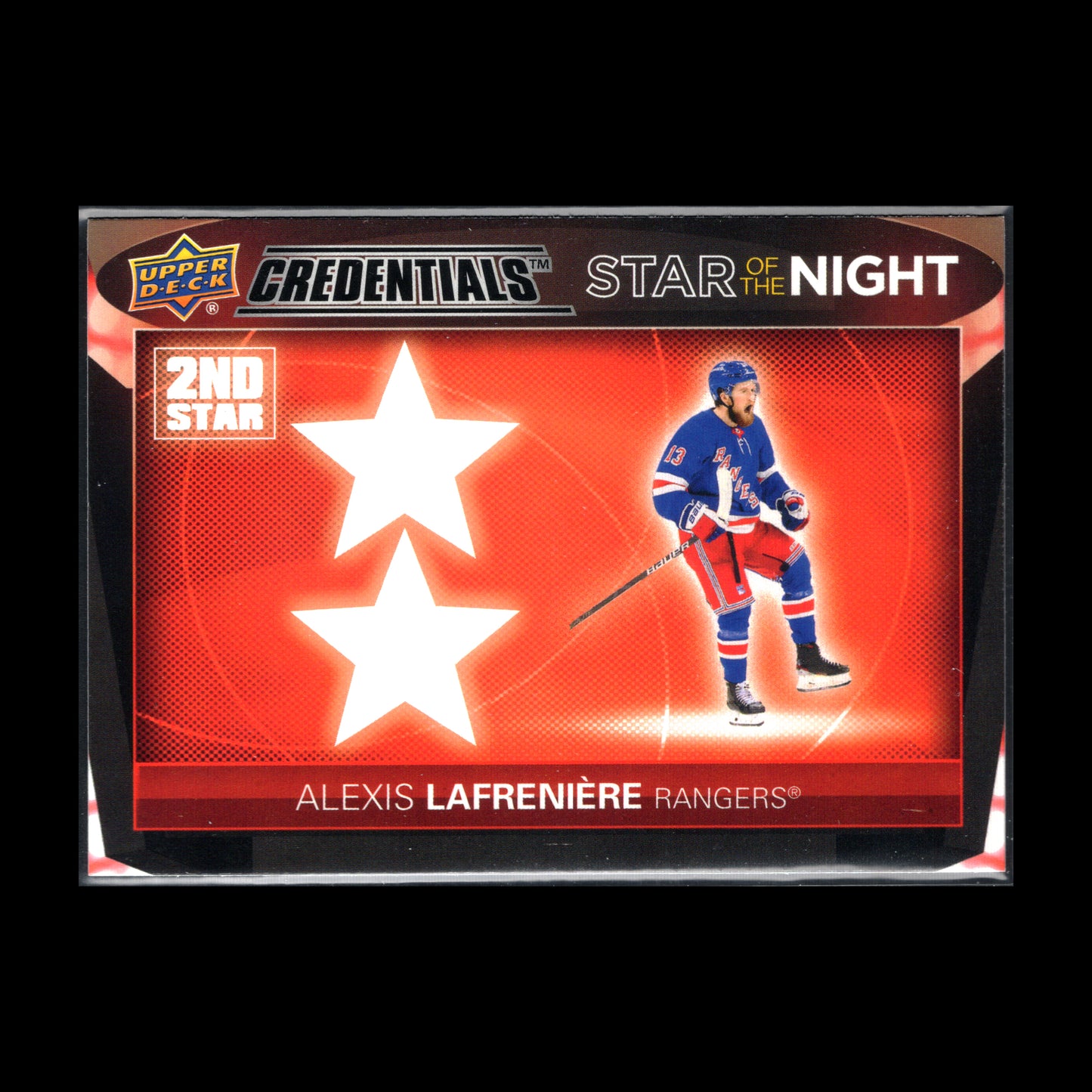 2021-22 Upper Deck Credentials ALEXIS LAFRENIERE #2S-4 Second Star of the Night