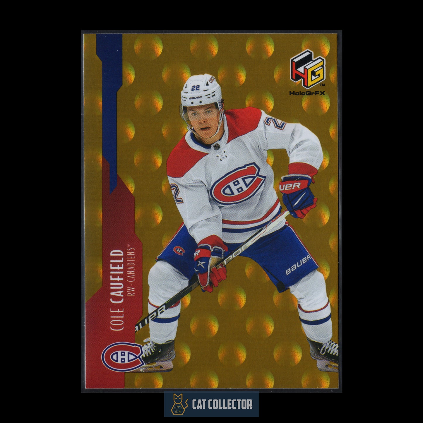 2021-22 UD Extended series COLE CAUFIELD #HG-16 HoloGrFX Gold RC