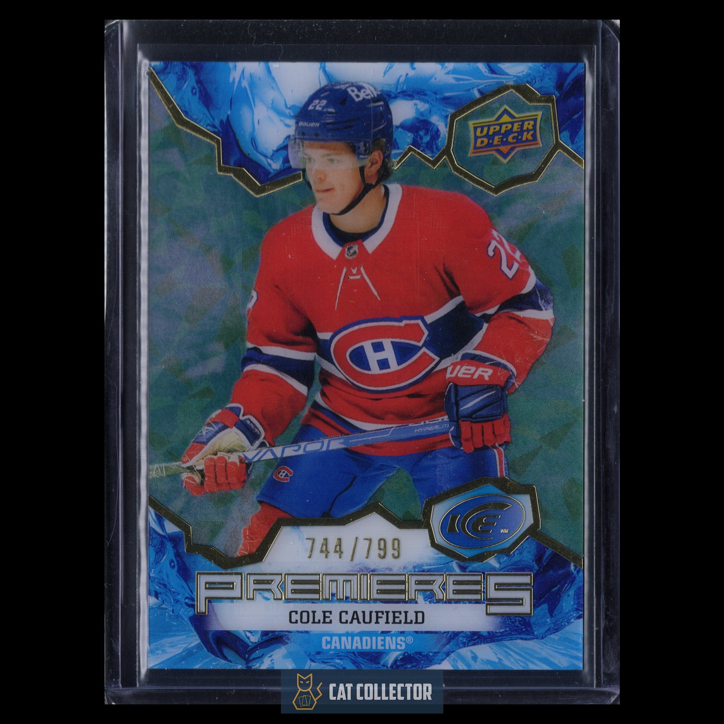 2021-22 Upper Deck Ice COLE CAUFIELD #249 Ice Premieres Green RC /799