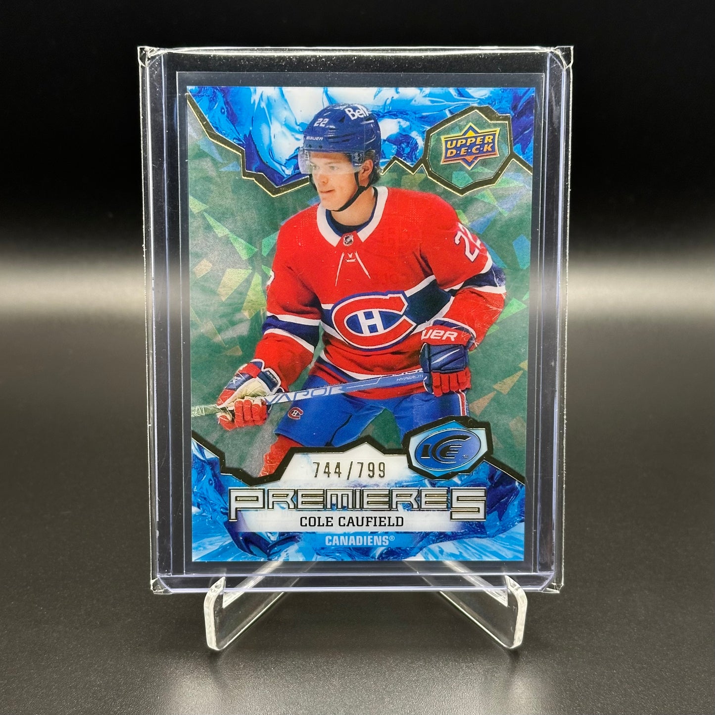 2021-22 Upper Deck Ice COLE CAUFIELD #249 Ice Premieres Green RC /799