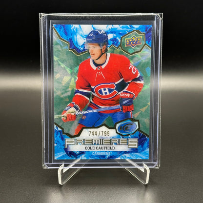 2021-22 Upper Deck Ice COLE CAUFIELD #249 Ice Premieres Green RC /799