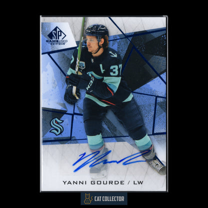 2021-22 Upper Deck SP Game Used YANNI GOURDE #77 Base Blue Autograph