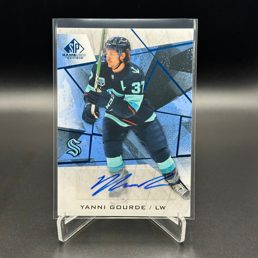 2021-22 Upper Deck SP Game Used YANNI GOURDE #77 Base Blue Autograph