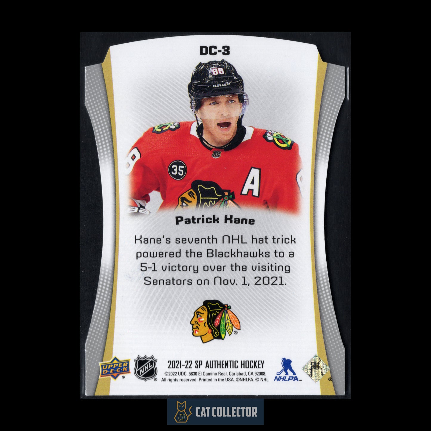 2021-22 Upper Deck SP Authentic PATRICK KANE #DC-3 Die-cut