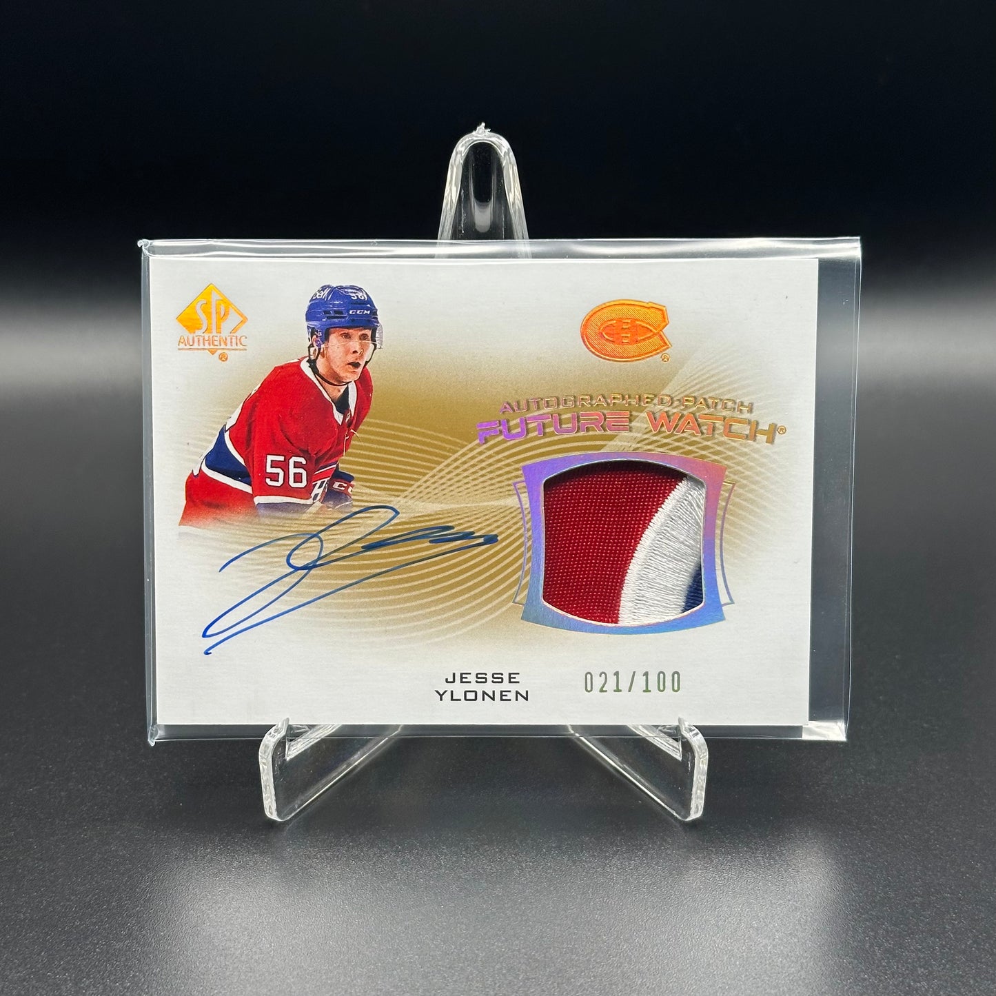 2021-22 Upper Deck SP Authentic JESSE YLONEN #FWAP-JY Autographed-Patch Future Watch RC /100 Auto