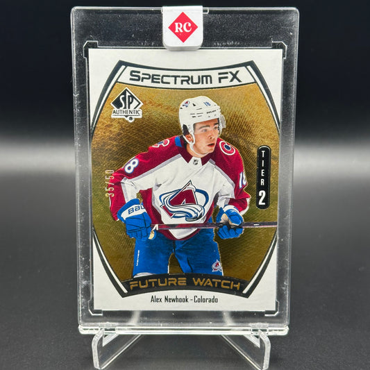 2021-22 UD SP Authentic ALEX NEWHOOK #S-88 Spectrum FX Future Watch Gold /50