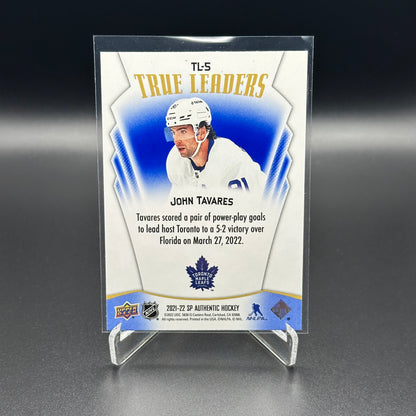 2021-22 Upper Deck SP Authentic JOHN TAVARES #TL-5 True Leaders Blue parallel