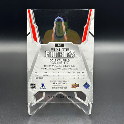 2021-22 UD SPx COLE CAUFIELD #F2 Radiance F/X Gold RC /299