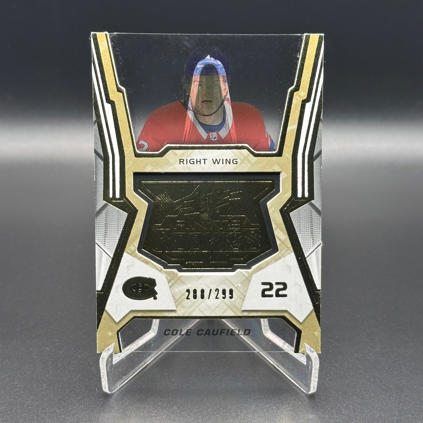 2021-22 UD SPx COLE CAUFIELD #F2 Radiance F/X Gold RC /299