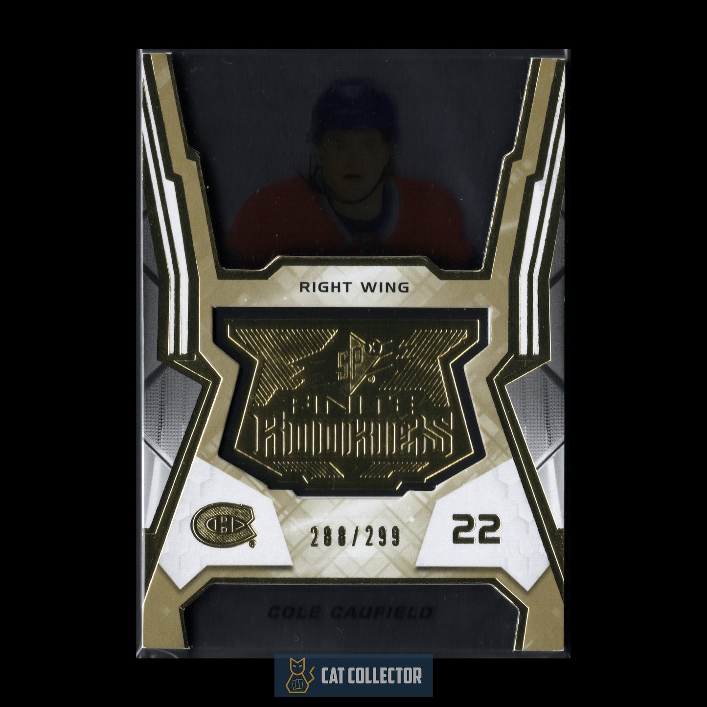 2021-22 UD SPx COLE CAUFIELD #F2 Radiance F/X Gold RC /299
